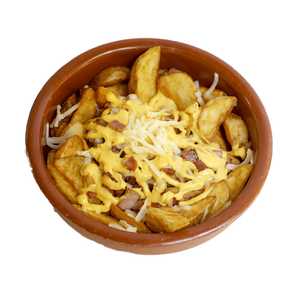Patatas fritas con queso cheddar a domicilio en Alhama de Murcia | TIA TOTA | Comida a domicilio