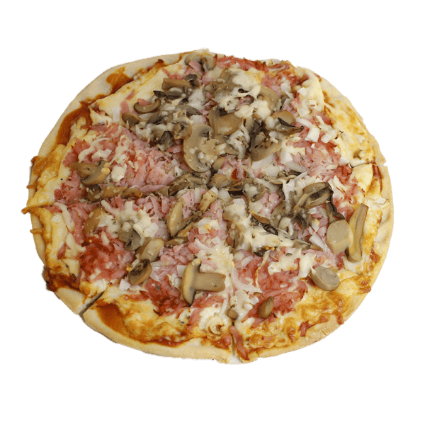 Pizza de jamón york y champiñones - TIA TOTA - Pizzerias en Alhama de Murcia